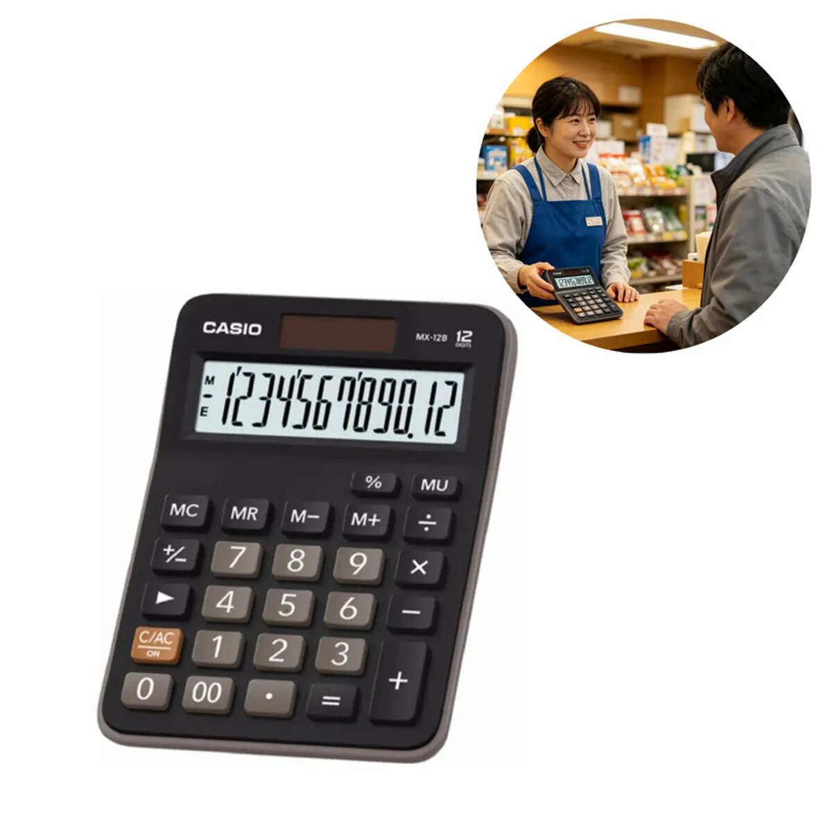 CALCULADORA DE MESA CASIO MX-12B 12 DÍGITOS - 6