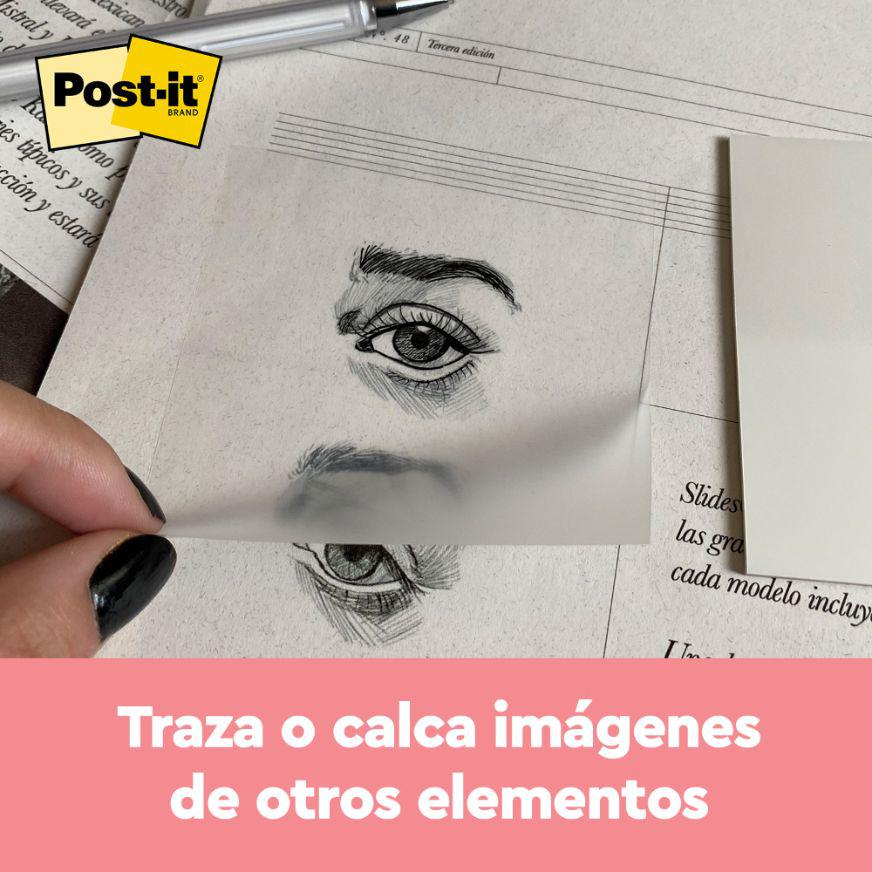 NOTAS ADHESIVAS 3M POST-IT 76 X 76 MM TRANSPARENTE 36 HOJAS - 2