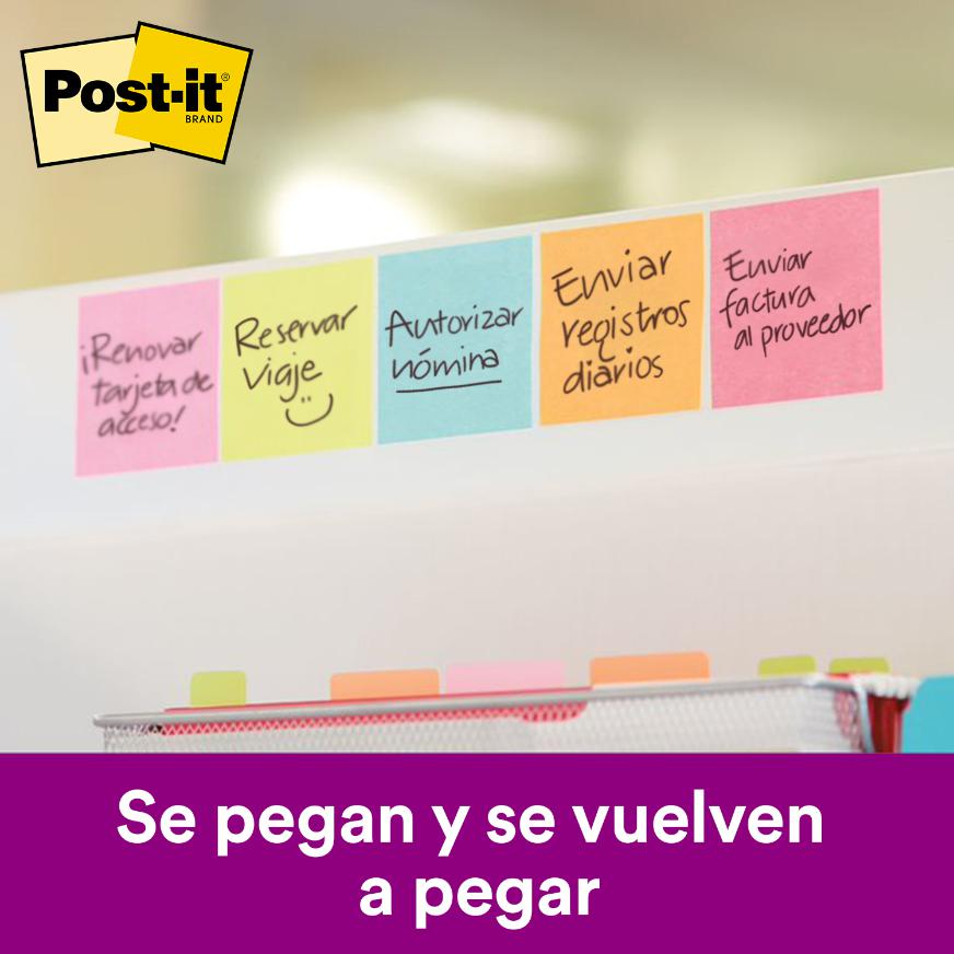 NOTAS ADHESIVAS 3M POST-IT 76 X 76 MM MULTICOLOR 450 HOJAS - 3