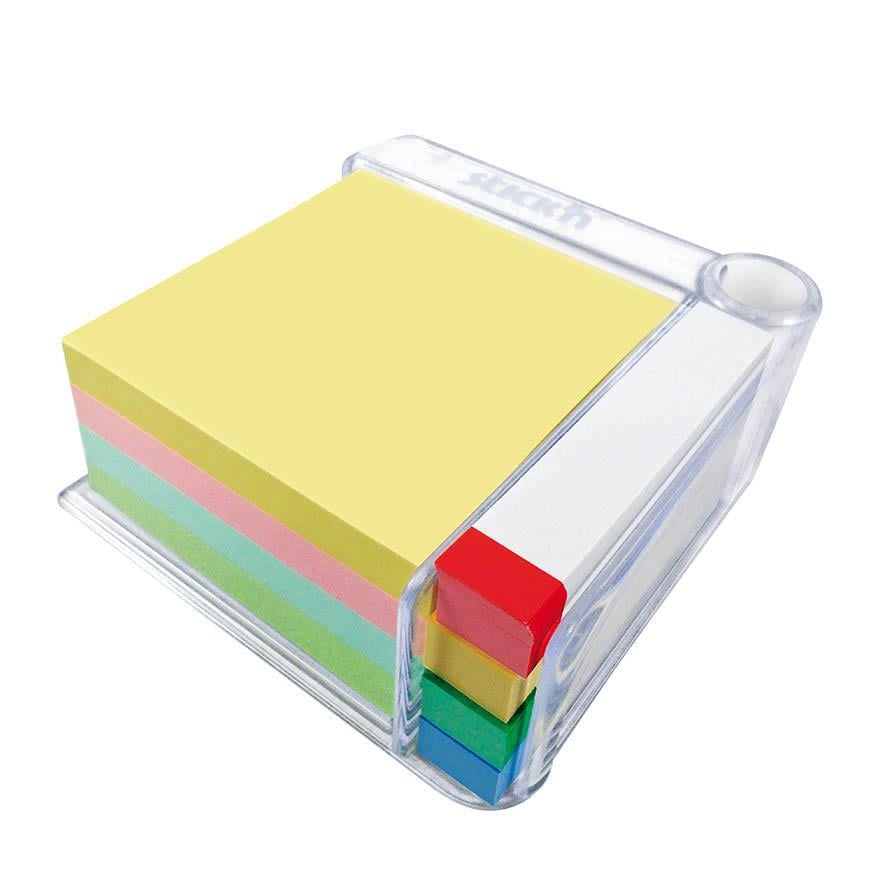 NOTAS ADHESIVAS STICK'N NOTES 76 X 76 MM COLORES PASTEL 400 HOJAS + DISPENSADOR - 1