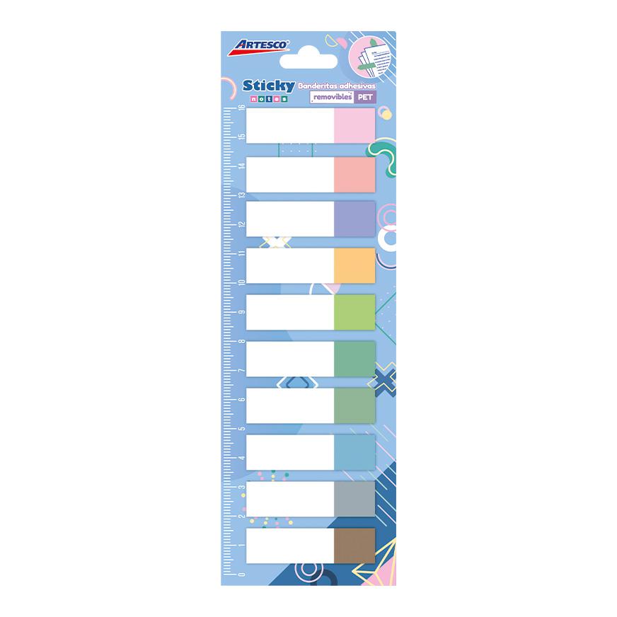 BANDERITAS ADHESIVAS ARTESCO POP UP PASTEL 20 HOJAS - 1