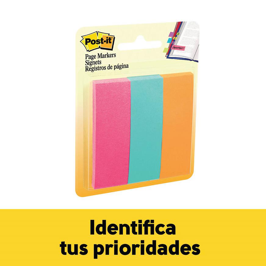 BANDERITAS ADHESIVAS 3M POST-IT 22 X 73 MM MULTICOLOR 150 HOJAS - 1