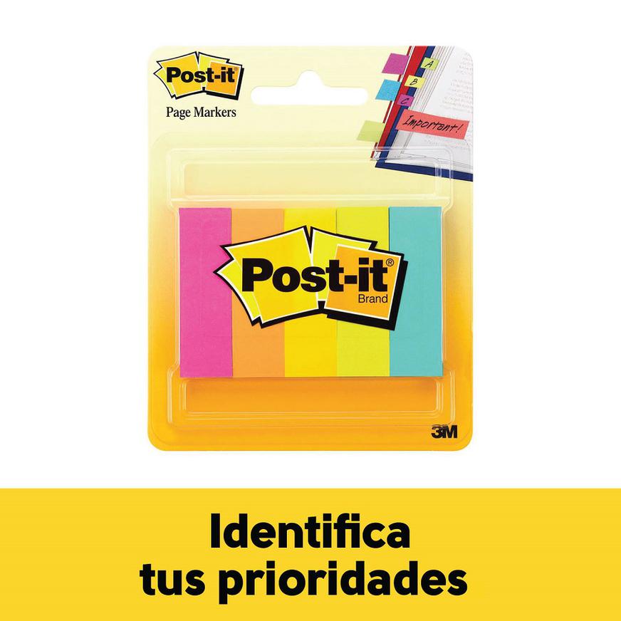 BANDERITAS ADHESIVAS 3M POST-IT 12.7 X 44.4 MM MULTICOLOR 50 HOJAS - 1
