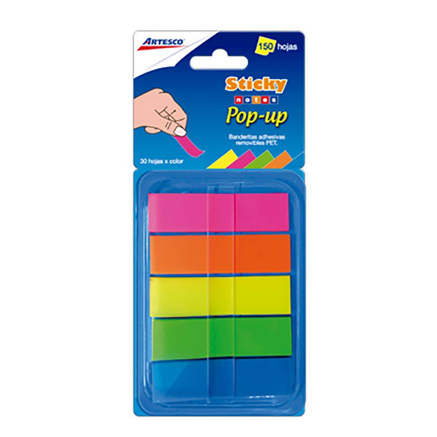 BANDERITAS ADHESIVAS ARTESCO POP UP MULTICOLOR 150 HOJAS - 1