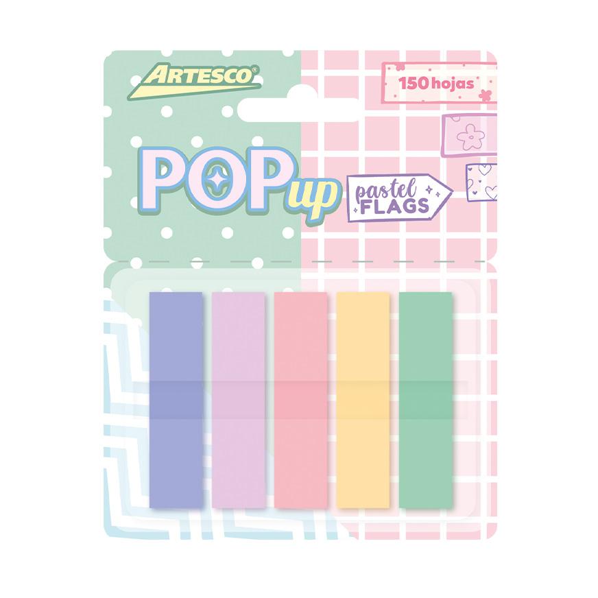 BANDERITAS ADHESIVAS ARTESCO POP UP PASTEL 150 HOJAS - 1