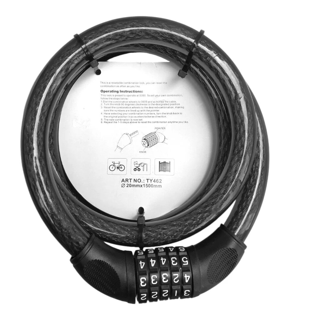 CANDADO DE CABLE CON CLAVE COMBINACIÓN - 1