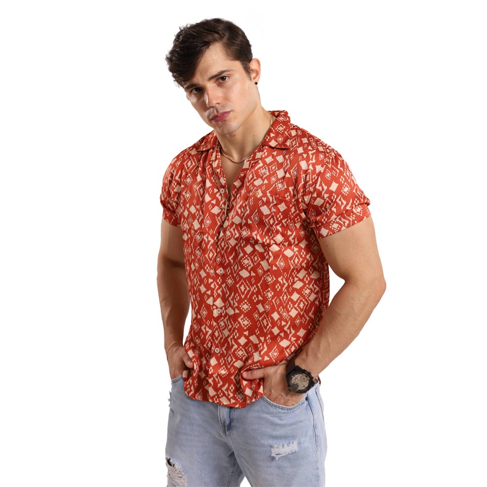 Camisa Hawaiana Para Hombre Con Estampado 3D De Flores - Algodón, Manga Corta, Tallas Grandes, Ideal Para Verano Y Playa