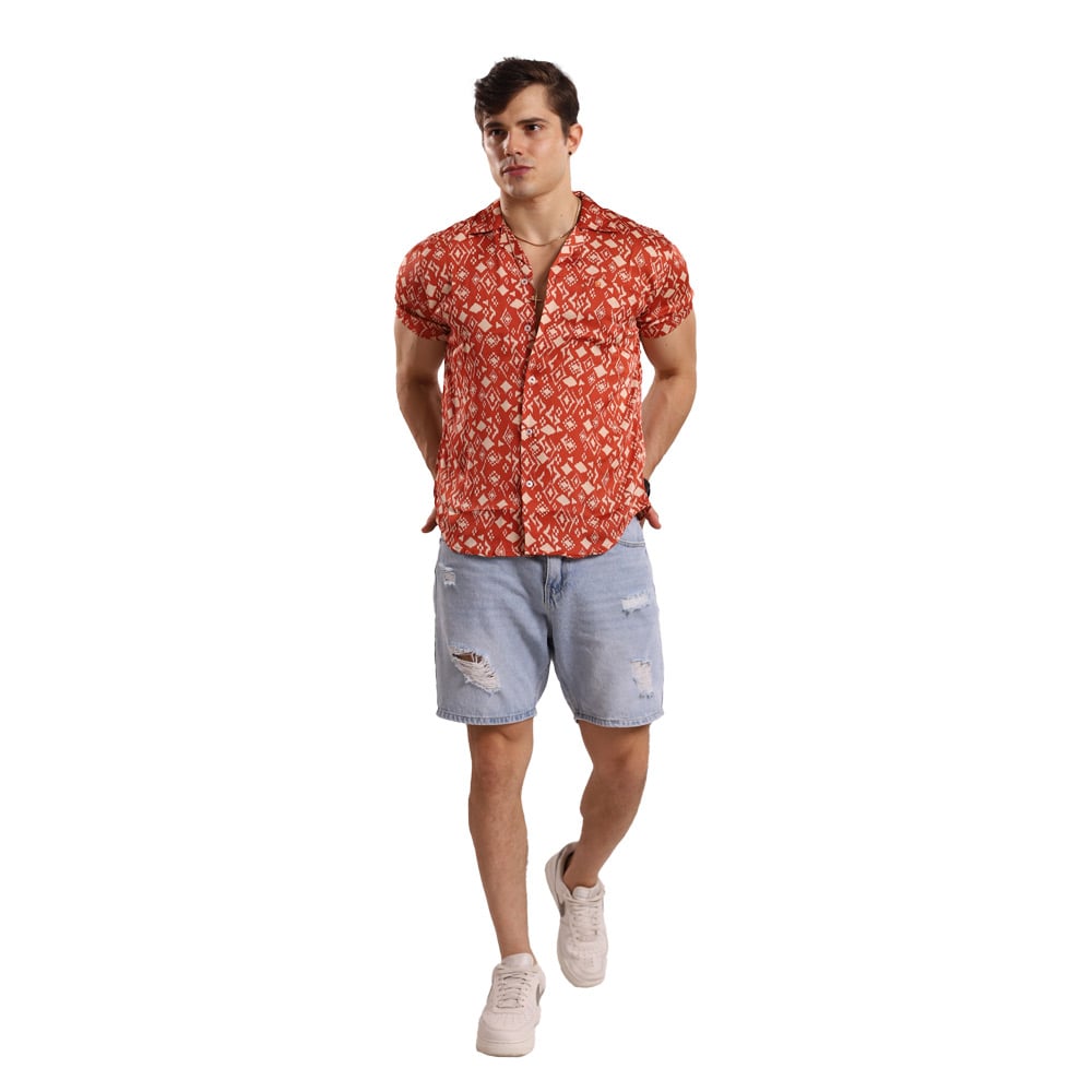 CAMISA MANGA CORTA HOMBRE TROPIKL SUNSET HAWAIANA  SLIM FIT - 2