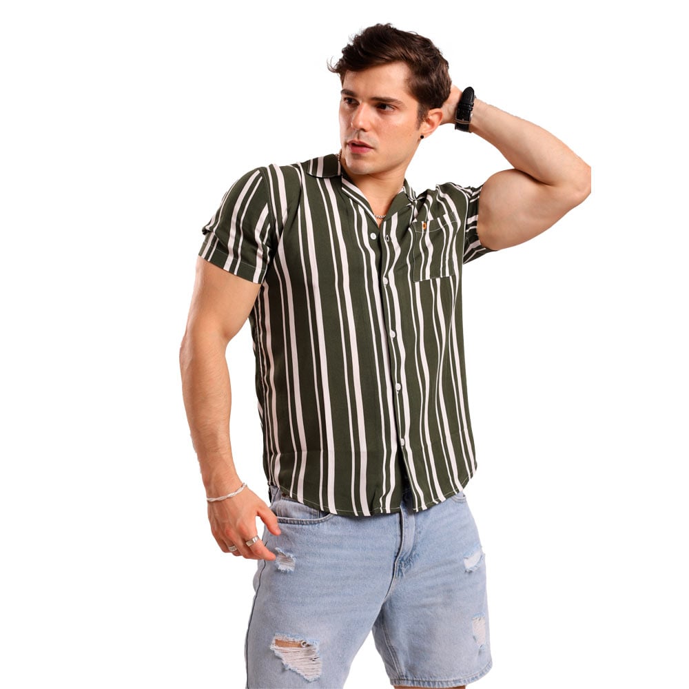 CAMISA MANGA CORTA HOMBRE TROPIKL DEBONAIR HAWAIANA  SLIM FIT - 1