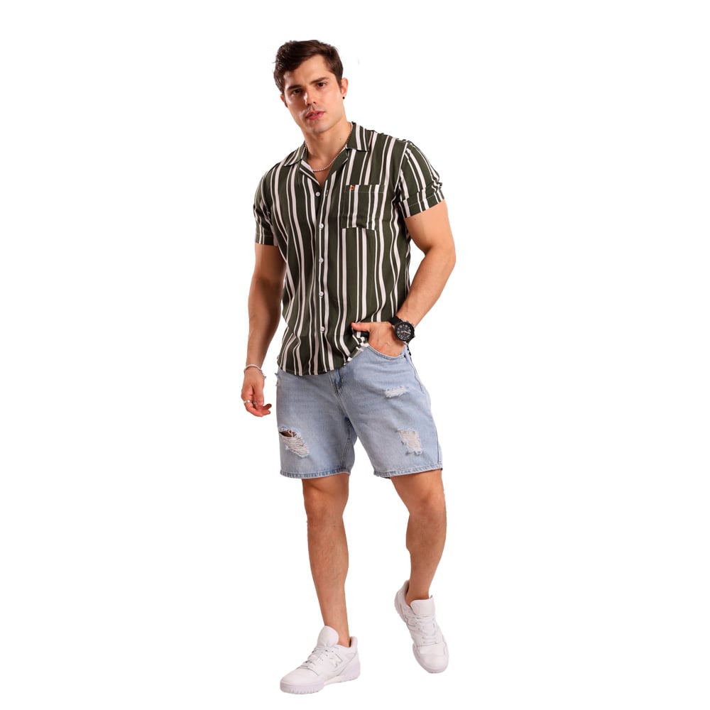 CAMISA MANGA CORTA HOMBRE TROPIKL DEBONAIR HAWAIANA  SLIM FIT - 3