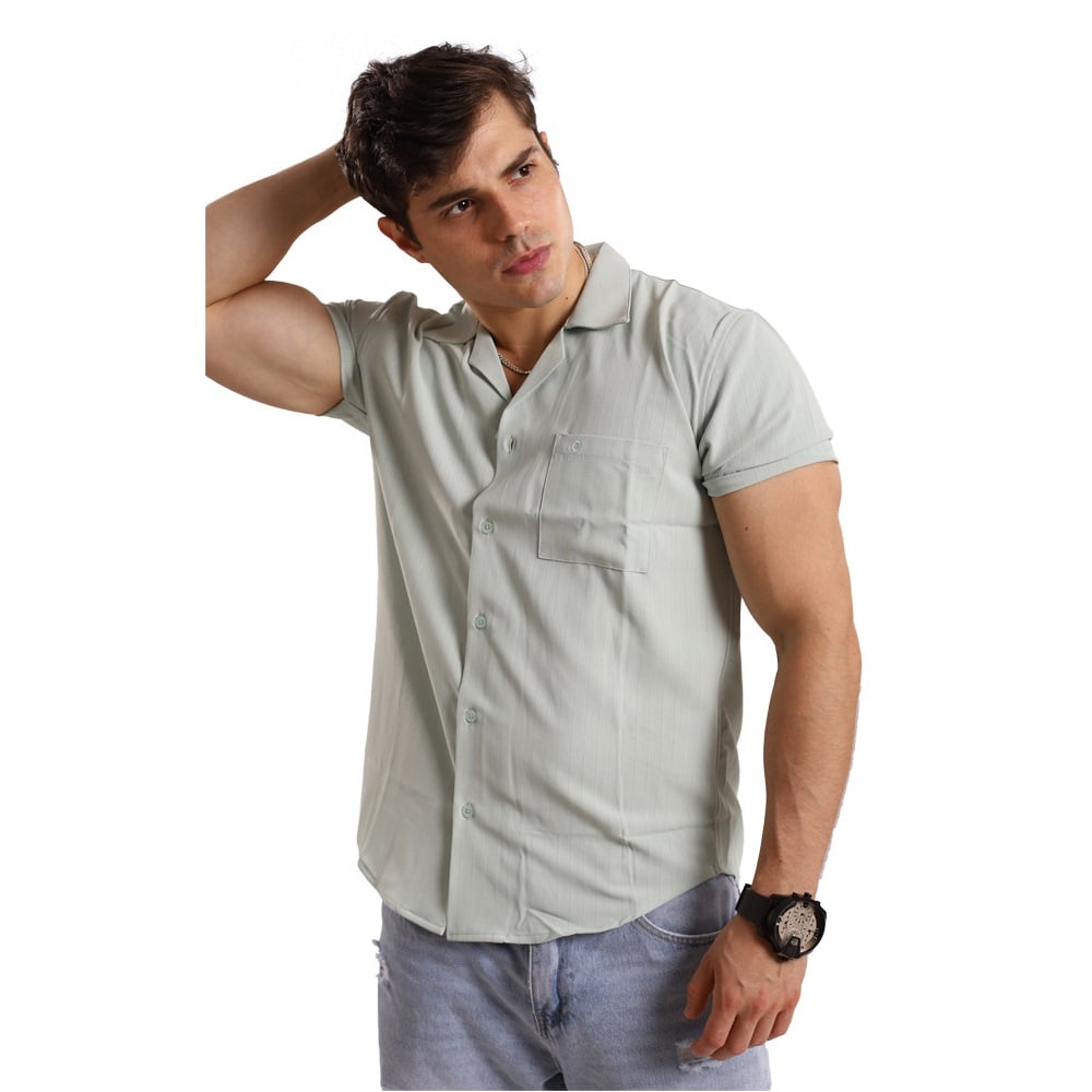 CAMISA MANGA CORTA HOMBRE TROPIKL JADE SMART CASUAL LINE SLIM FIT - 1
