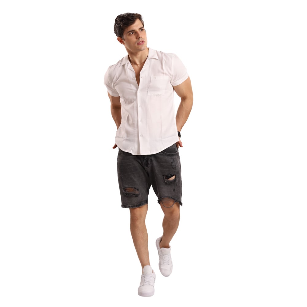 CAMISA MANGA CORTA LINO HOMBRE TROPIKL PEARL LINE SMART CASUAL  SLIM FIT - 2