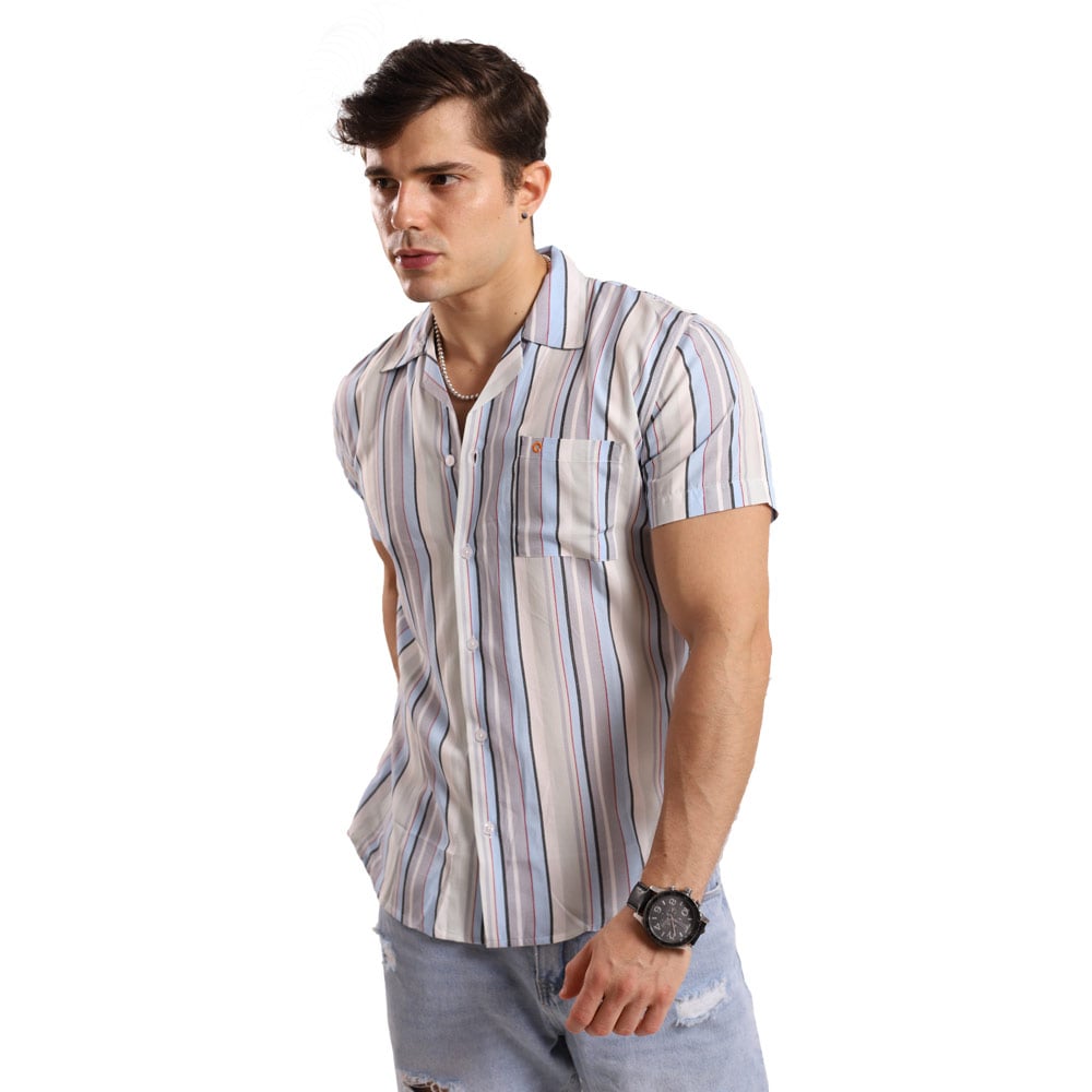 CAMISA MANGA CORTA HOMBRE TROPIKL STREAK HAWAIANA FESTIVAL SLIM FIT - 1