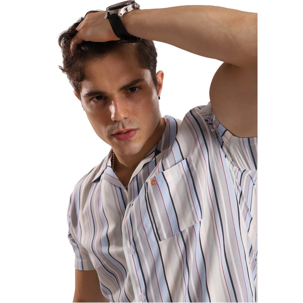 CAMISA MANGA CORTA HOMBRE TROPIKL STREAK HAWAIANA FESTIVAL SLIM FIT - 4