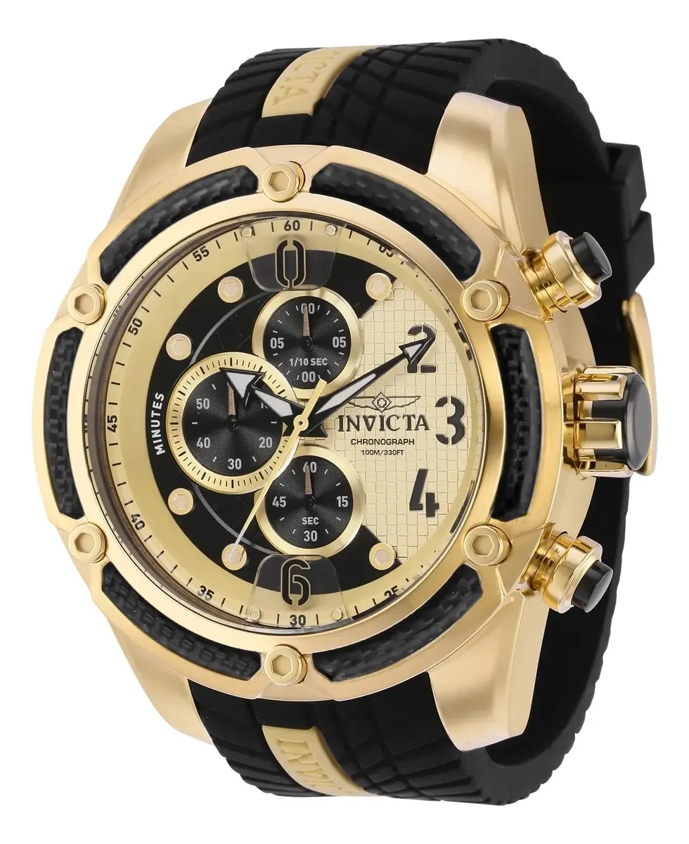 RELOJ INVICTA S1 RALLY IN 36432 CRONOGRAFO NEGRO/DORADO 52.5 MM - 1