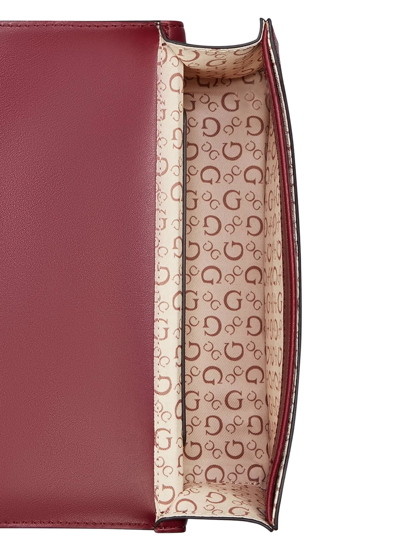 CARTERA CROSSBODY GUESS KATEY ELITE - TIPO SOBRE CON CADENA (BURDEOS) - 4