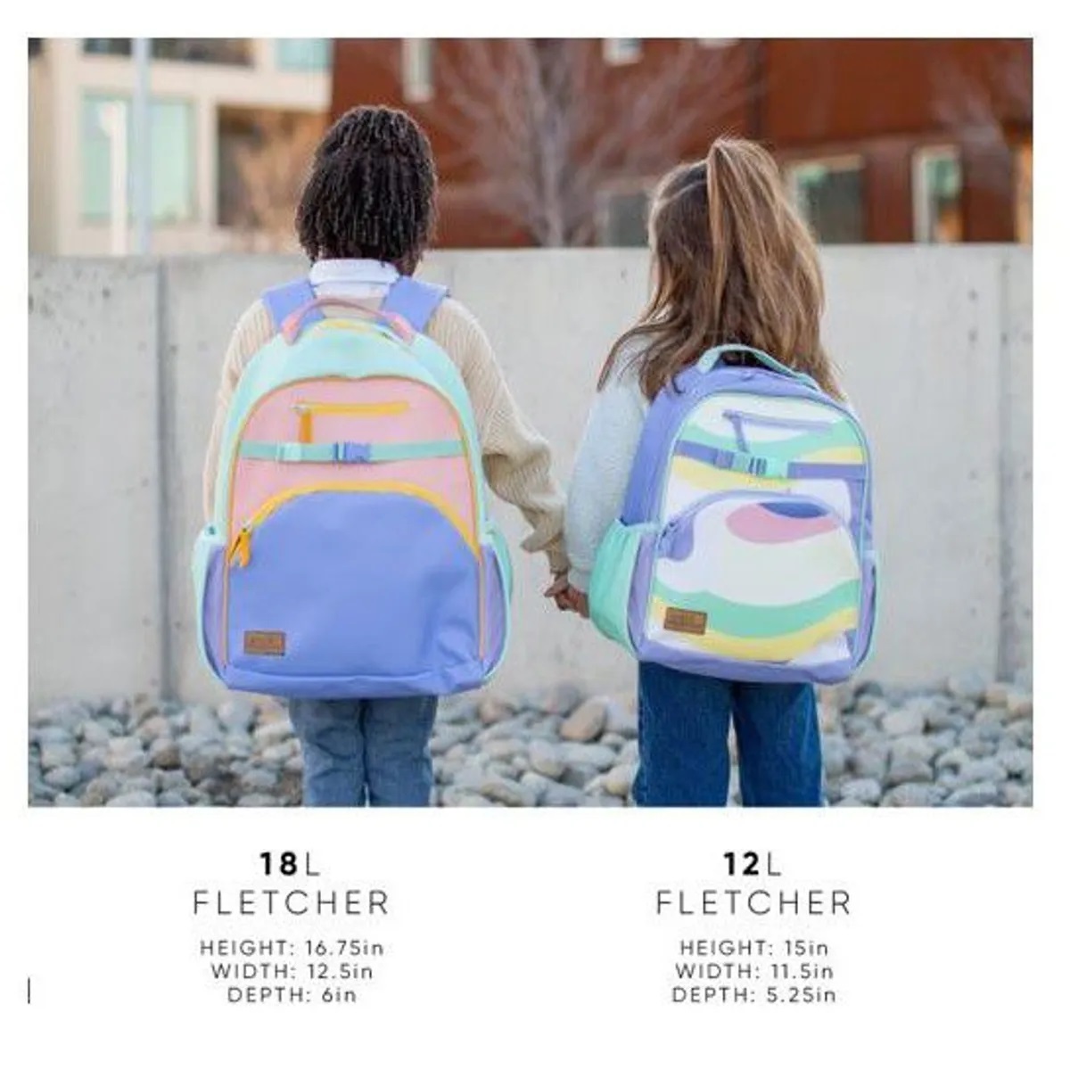 MOCHILA INFANTIL SIMPLE MODERN PARA NIÑA - ZORRO Y LA FLOR - LARGE - 3