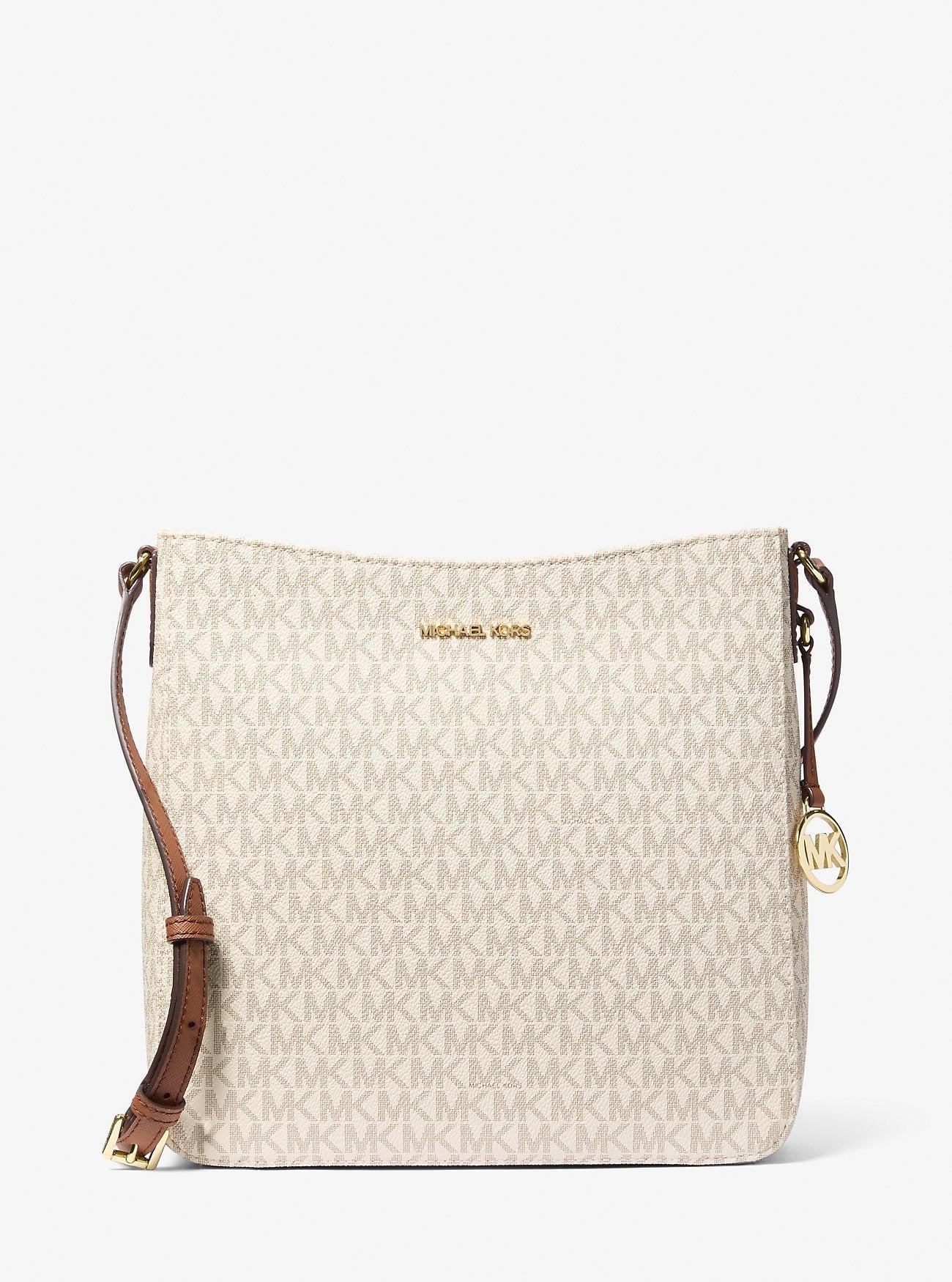 CARTERA CROSSBODY MICHAEL KORS JET SET TRAVEL LARGE LOGO MESSENGER - BEIGE - 1