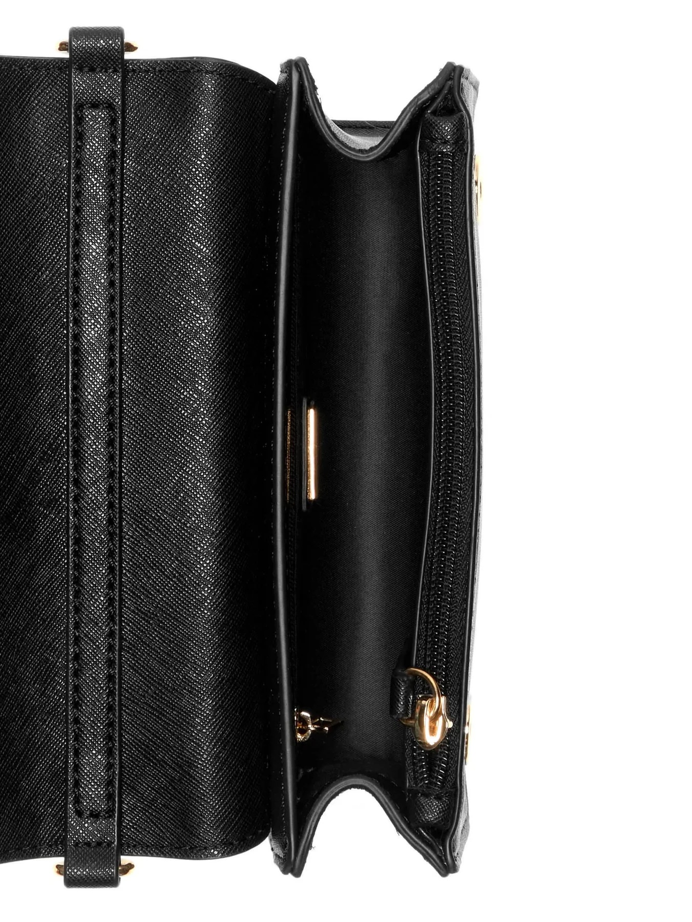 CARTERA CROSSBODY GUESS FACTORY INDIRA SHINY LOGO NEGRO - 4