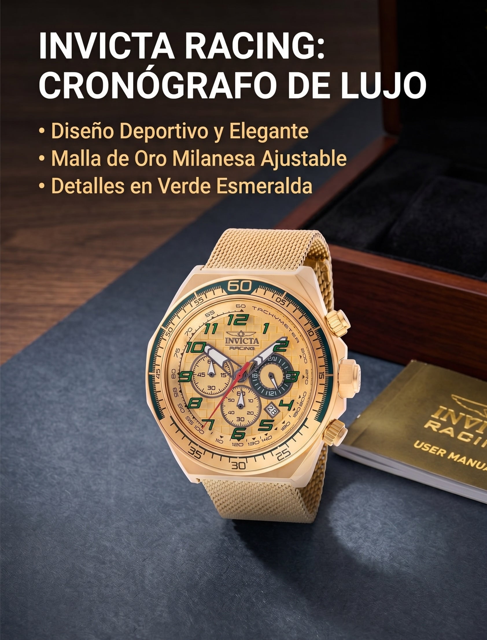 RELOJ INVICTA RACING 47902 CRONOGRAFO CUARZO 50 MM - 3