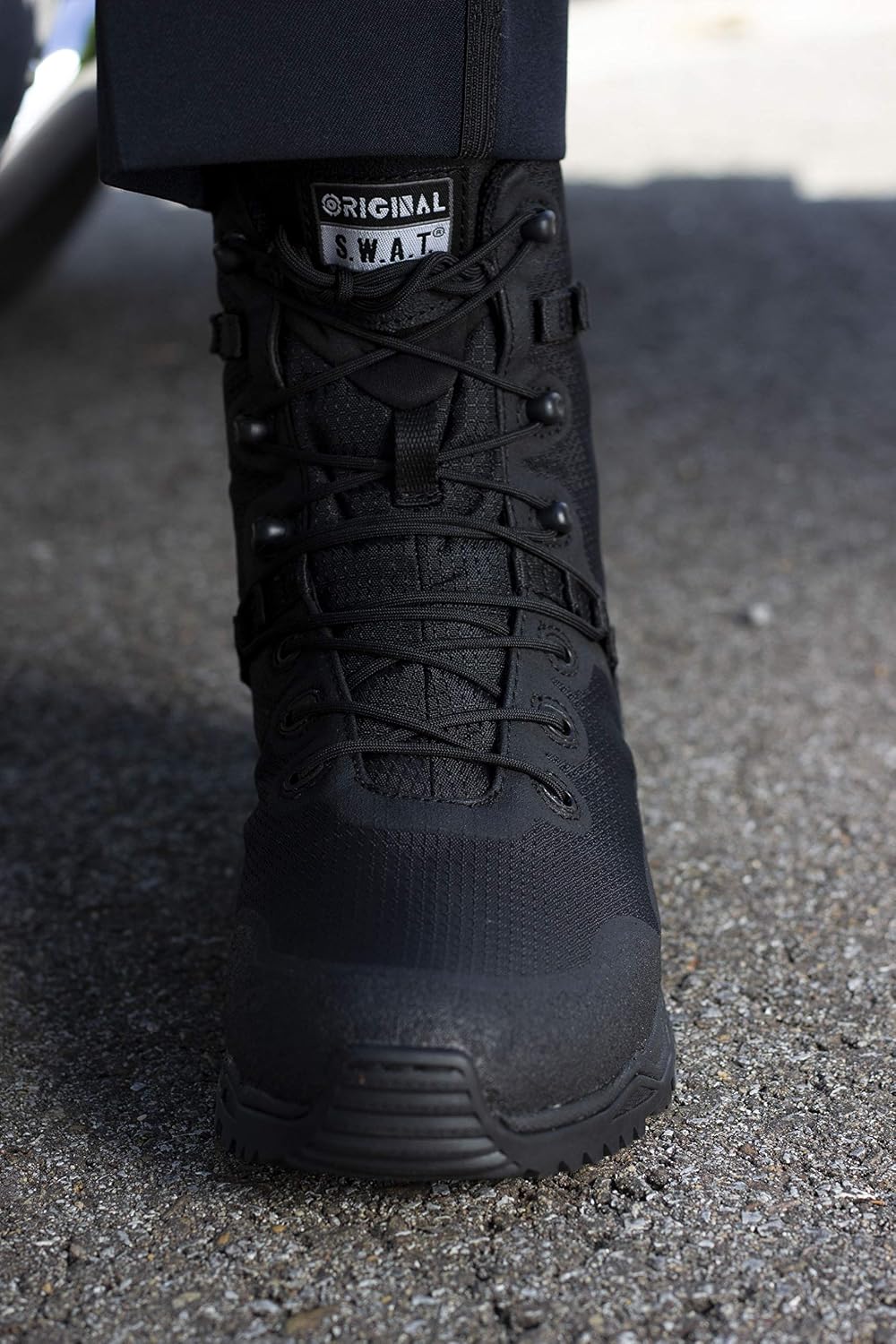 BOTAS TACTICAS SWAT ALPHA FURY 8 CON CIERRE - NEGRO - 5