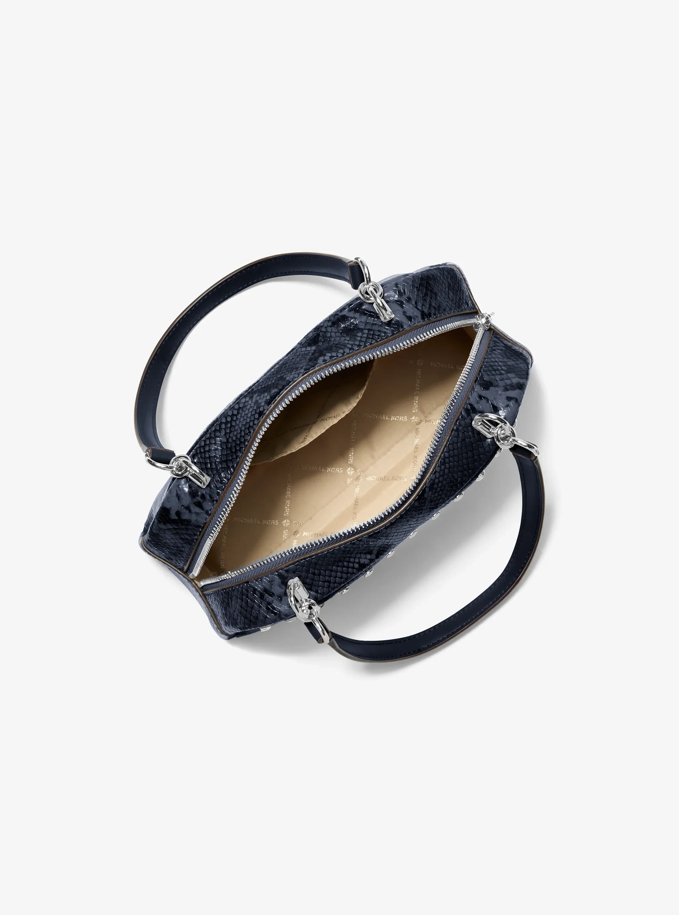 CARTERA MICHAEL KORS CECILY SMALL - SNAKE AZUL - 3