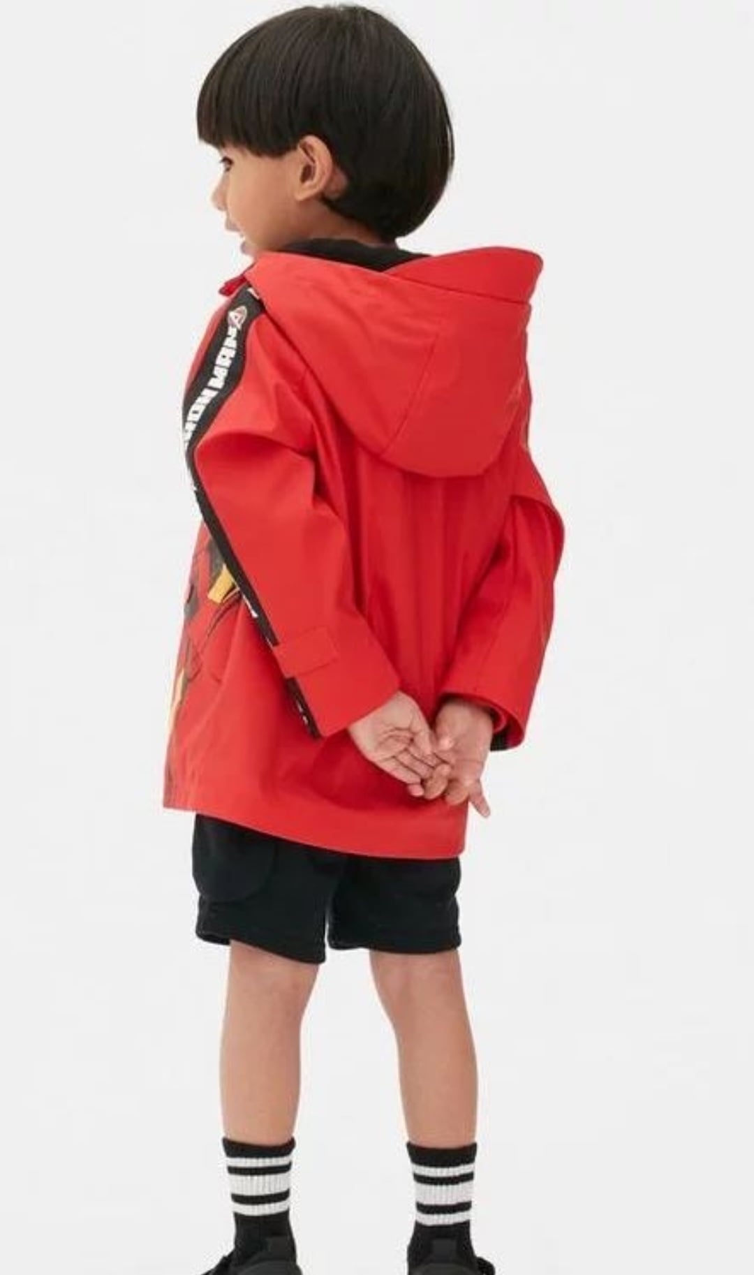 CASACA IMPERMEABLE CORTAVIENTOS NIÑO IRON MAN MARVEL CON CAPUCHA - 3