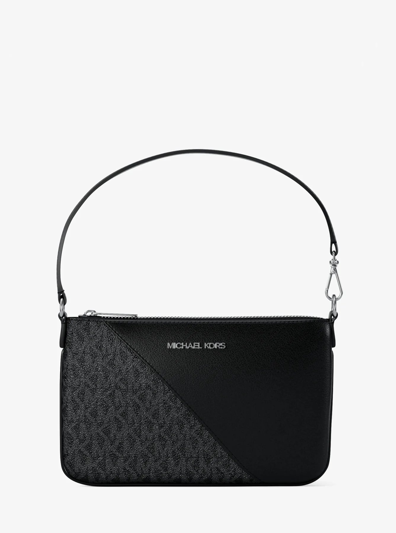 CARTERA DE MANO MICHAEL KORS SIGNATURE LOGO WRISTLET NEGRO - 1