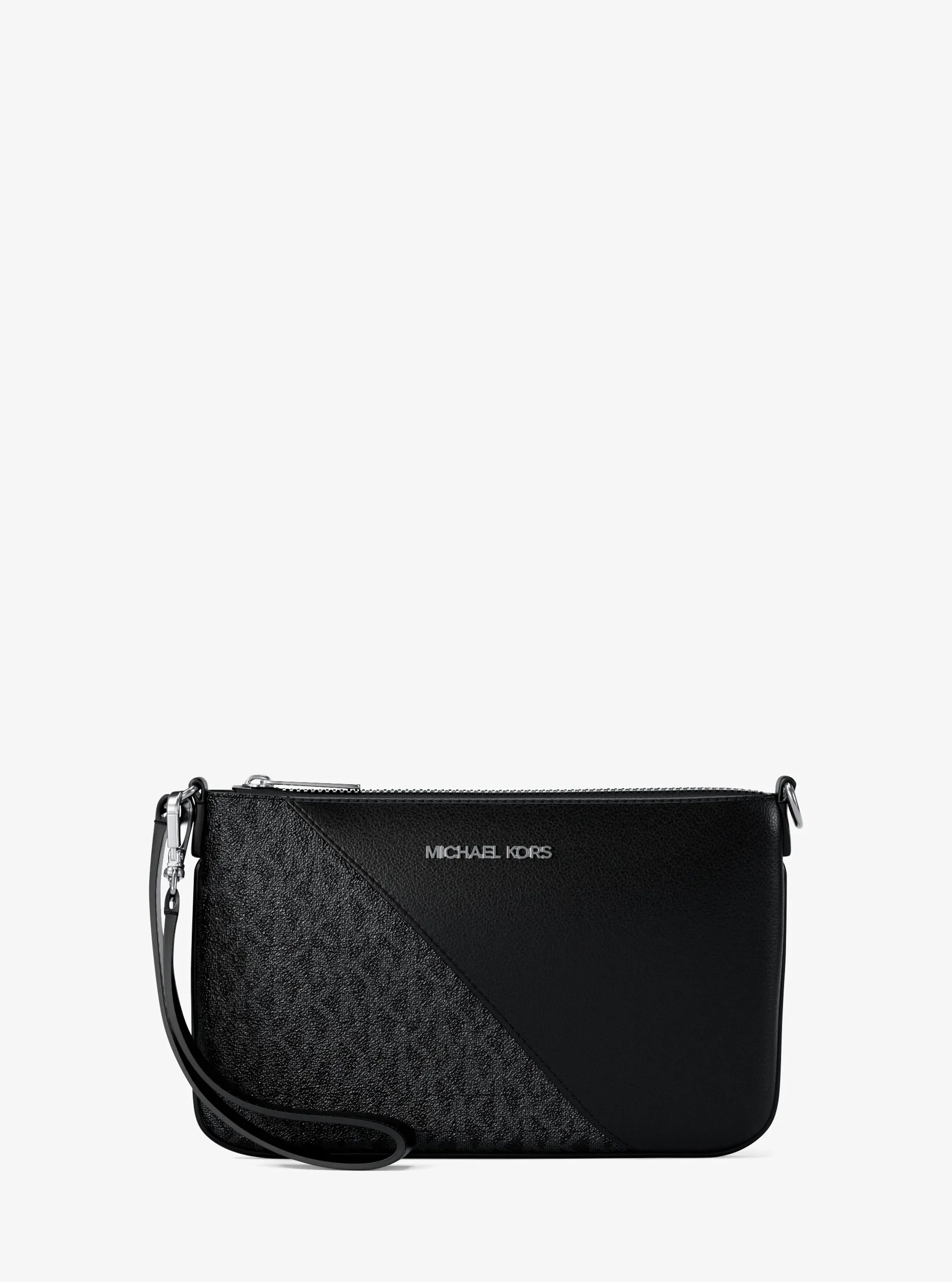 CARTERA DE MANO MICHAEL KORS SIGNATURE LOGO WRISTLET NEGRO - 2