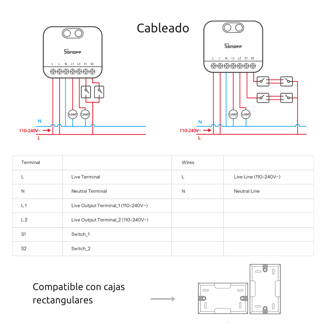 INTERRUPTOR INTELIGENTE DE 2 CANALES- SONOFF MINI DUO - 7
