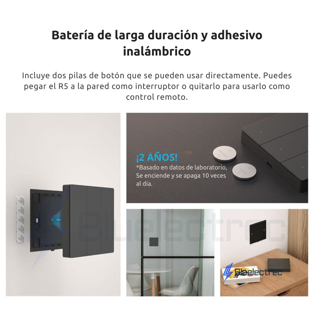 INTERRUPTOR INALÁMBRICO INTELIGENTE DE 6 BOTONES - R5W SONOFF - 6