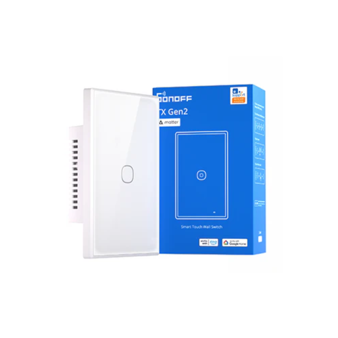 INTERRUPTOR TÁCTIL INTELIGENTE WIFI MATTER - T6-1C-120M SONOFF - 1