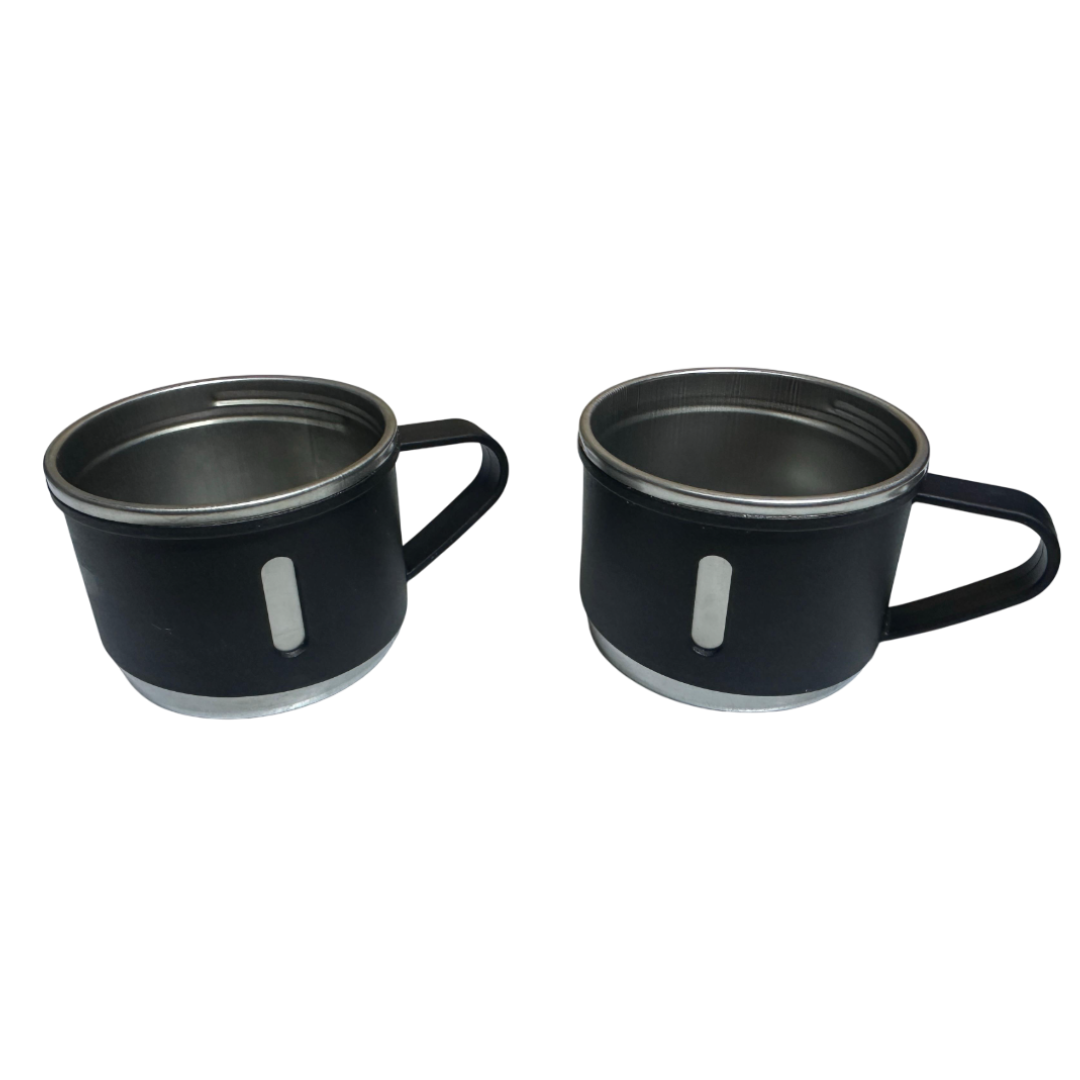 TERMO CAPIBARA DE 500 ML CON TRES TAZAS DE REGALO - NEGRO - 3