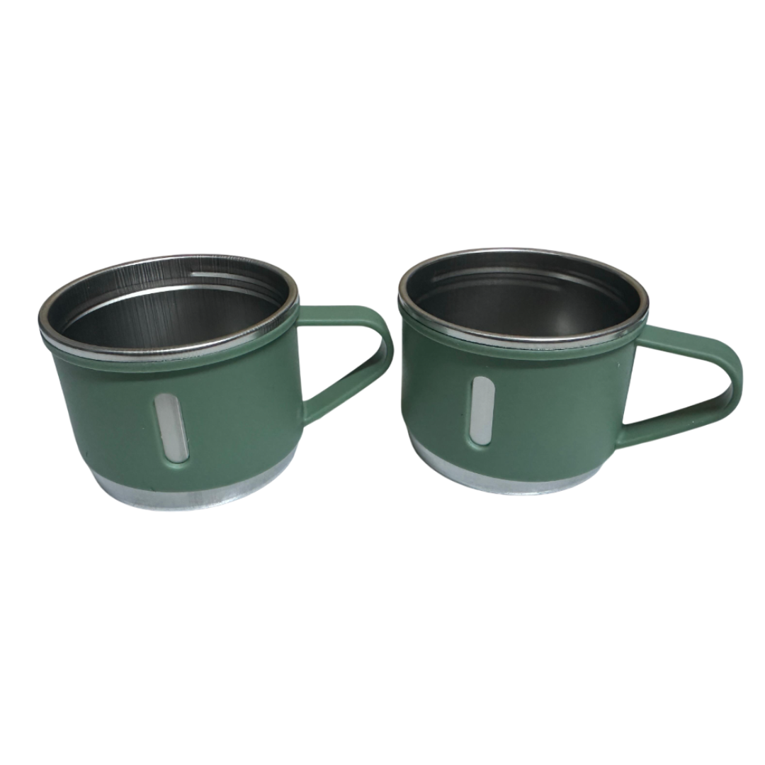 TERMO CAPIBARA DE 500 ML CON TRES TAZAS DE REGALO - VERDE - 3