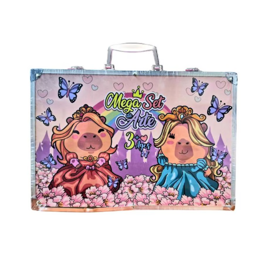 MALETIN MEGA SET DE ARTE 132 PZS CAPIBARAS PRINCESAS - 2