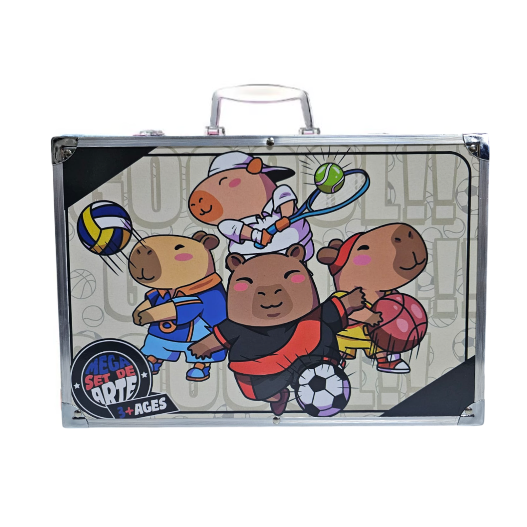 MALETIN MEGA SET DE ARTE 132 PZS CAPIBARAS DEPORTES - 2