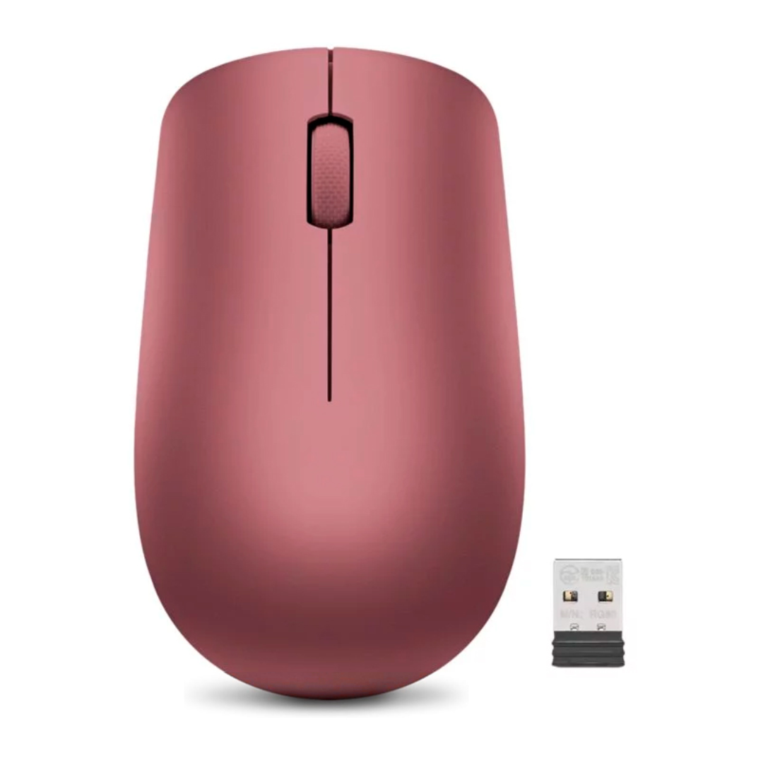 MOUSE INALAMBRICO LENOVO 530 DISEÑO AMBIDIESTRO 1200 DPI - ROJO CEREZA - 3