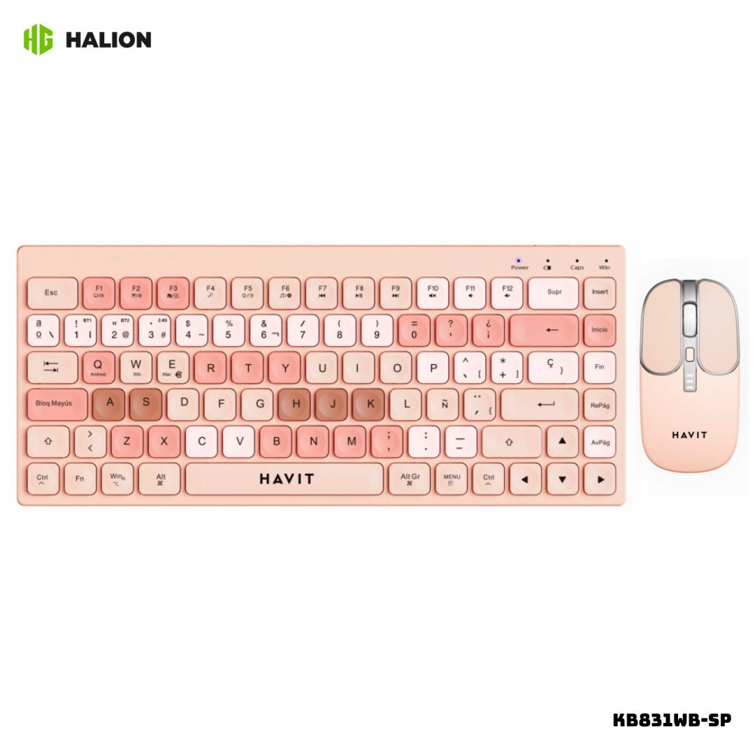 KIT HAVIT TECLADO Y MOUSE INALAMBRICO KB831WB-SP - 1