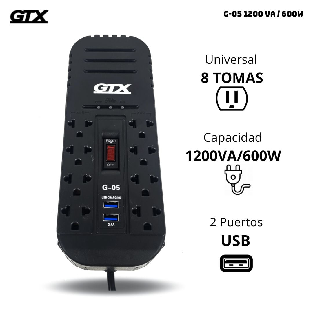 ESTABILIZADOR GTX 1200 VA 600W G-05 - 1