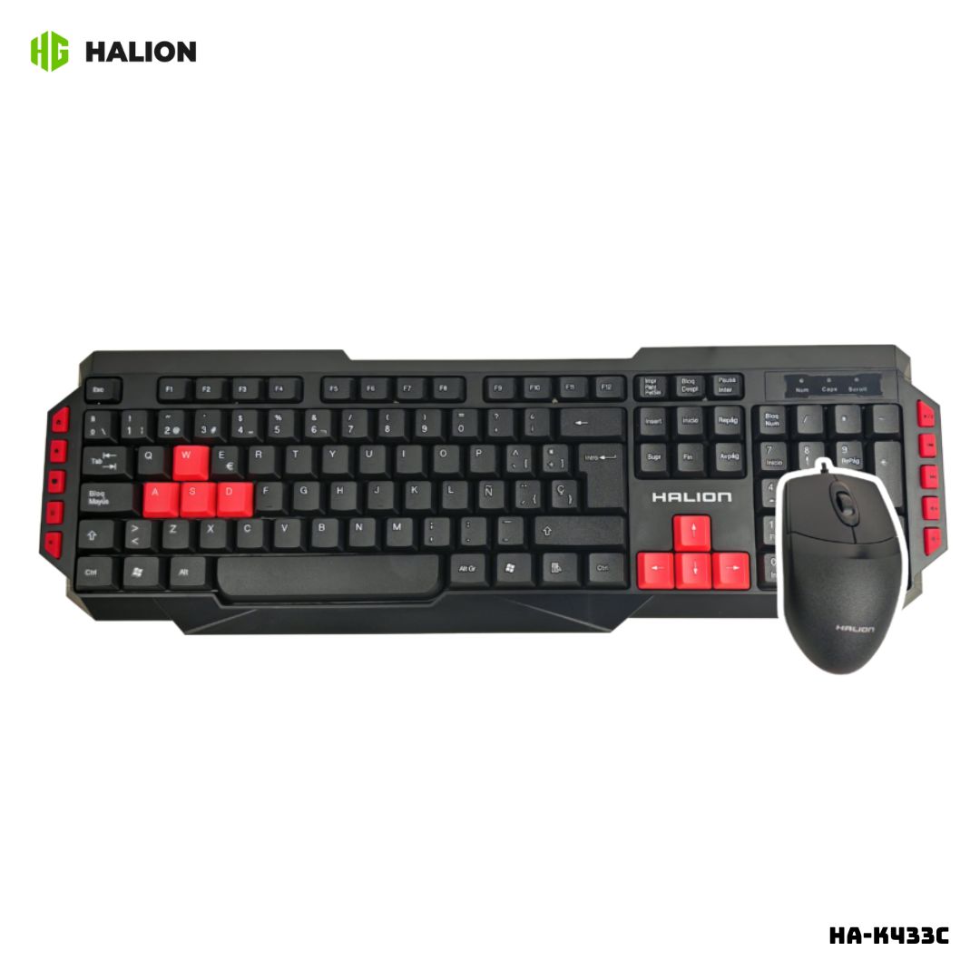 KIT TECLADO OFFICE MOUSE USB KIT HA-K433C - 1