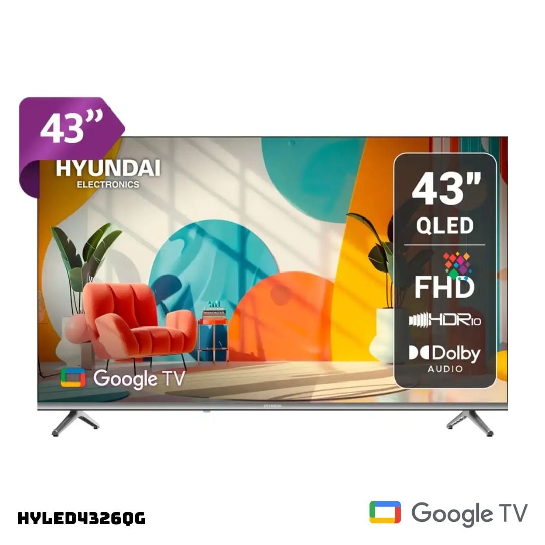 TELEVISOR HYUNDAI 43 QLED SMART TV GOOGLE TV FHD - HYLED4326QG - 1