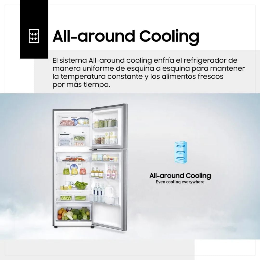 REFRIGERADORA SAMSUNG 255 L TOP FREEZER PLATEADO - RT25FARADS8PE - 5