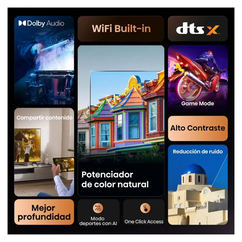 TELEVISOR HISENSE 43 FHD SMART TV VIDAA MODELO 2025 - 43A4NV - 6