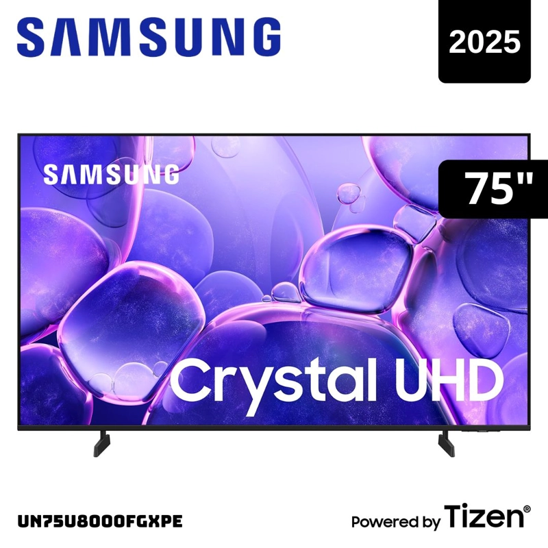 TELEVISOR SAMSUNG 75 SMART TV TIZEN OS 4K CRYSTAL UHD LED 2025 - UN75U8000FGXPE - 1