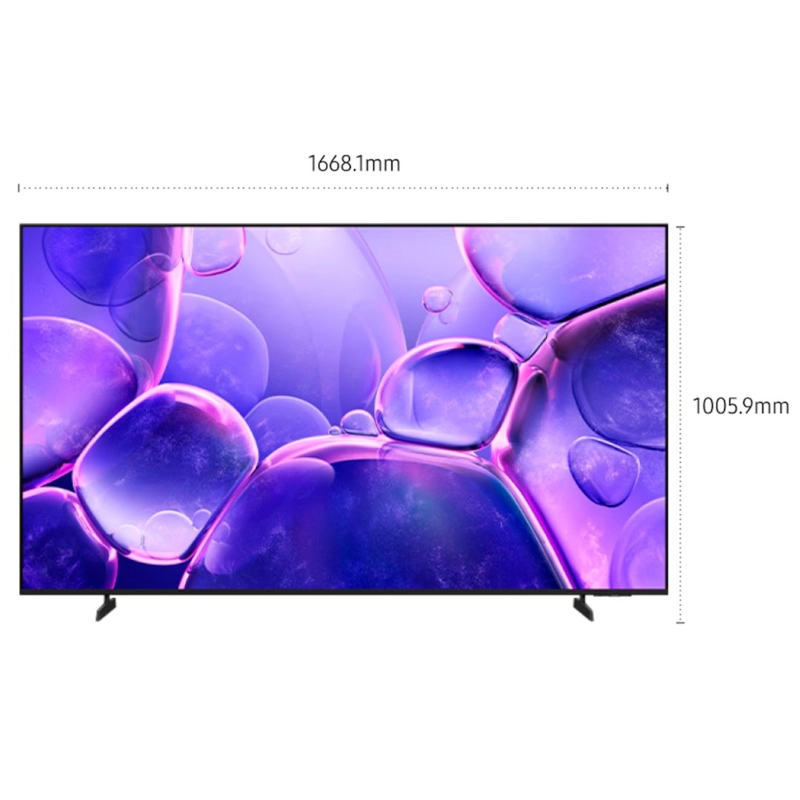 TELEVISOR SAMSUNG 75 SMART TV TIZEN OS 4K CRYSTAL UHD LED 2025 - UN75U8000FGXPE - 4