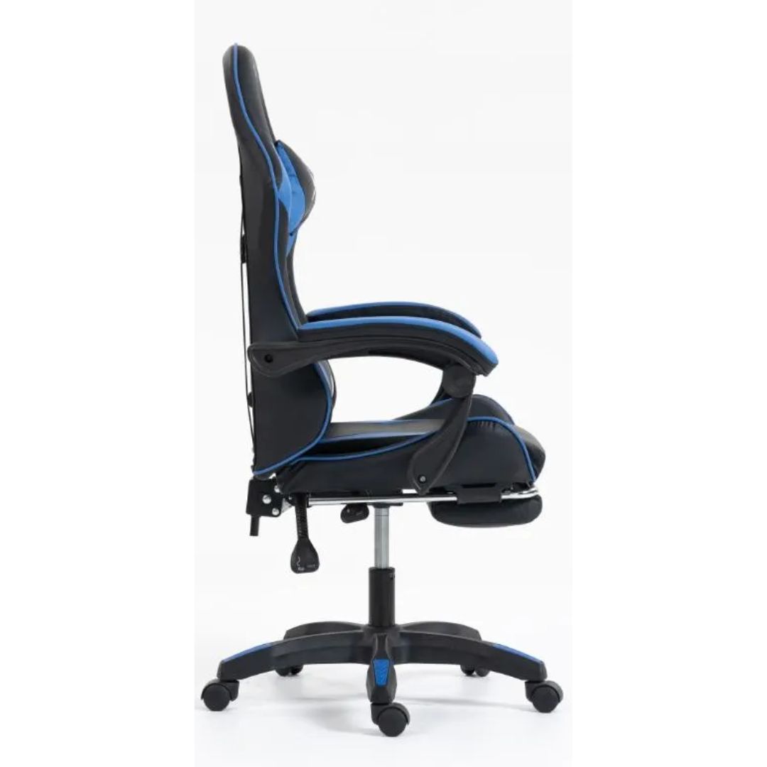 SILLA GAMER LYZOR CON POSAPIES AZUL - SGTWN135A - 4