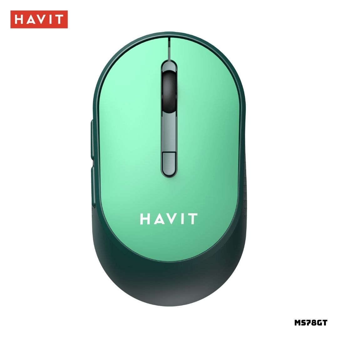 MOUSE INALAMBRICO HAVIT MS78GT 3200 DPI VERDE - 1