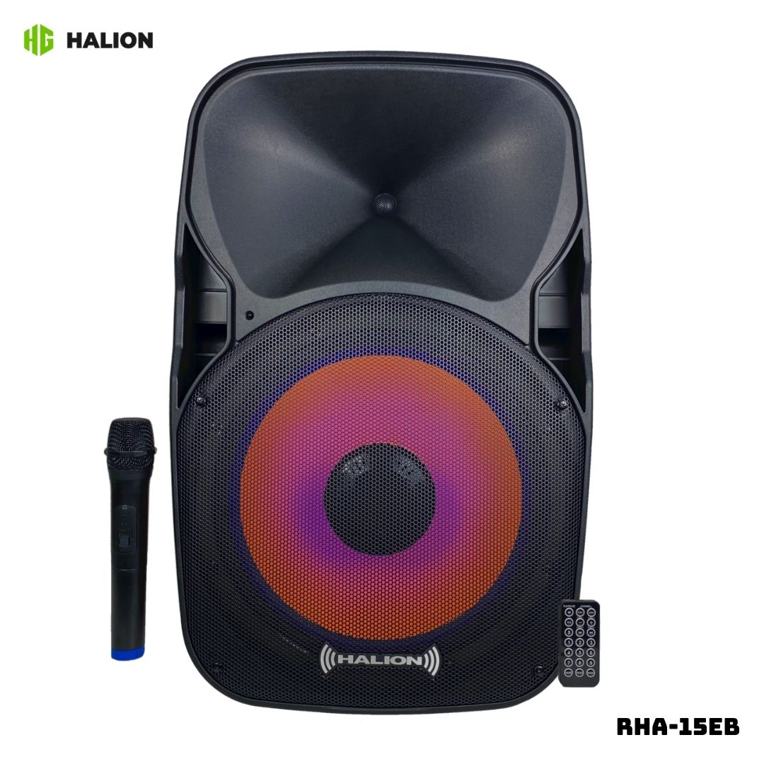 PARLANTE ACTIVO HALION 800W 1 MICROFONO BATERIA - RHA-15EB - 1