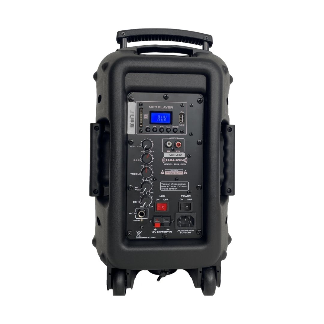 PARLANTE ACTIVO HALION 300W 1 MICROFONO BATERIA - RHA-8EB - 4