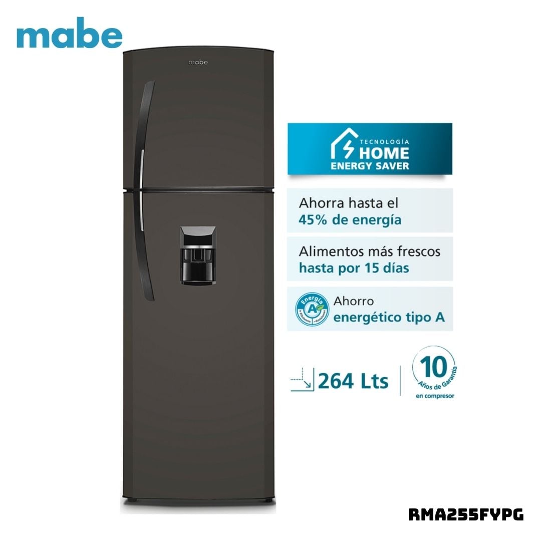 REFRIGERADORA MABE 239 L TOP FREEZER GRAFITO - RMA255FYPG - 1